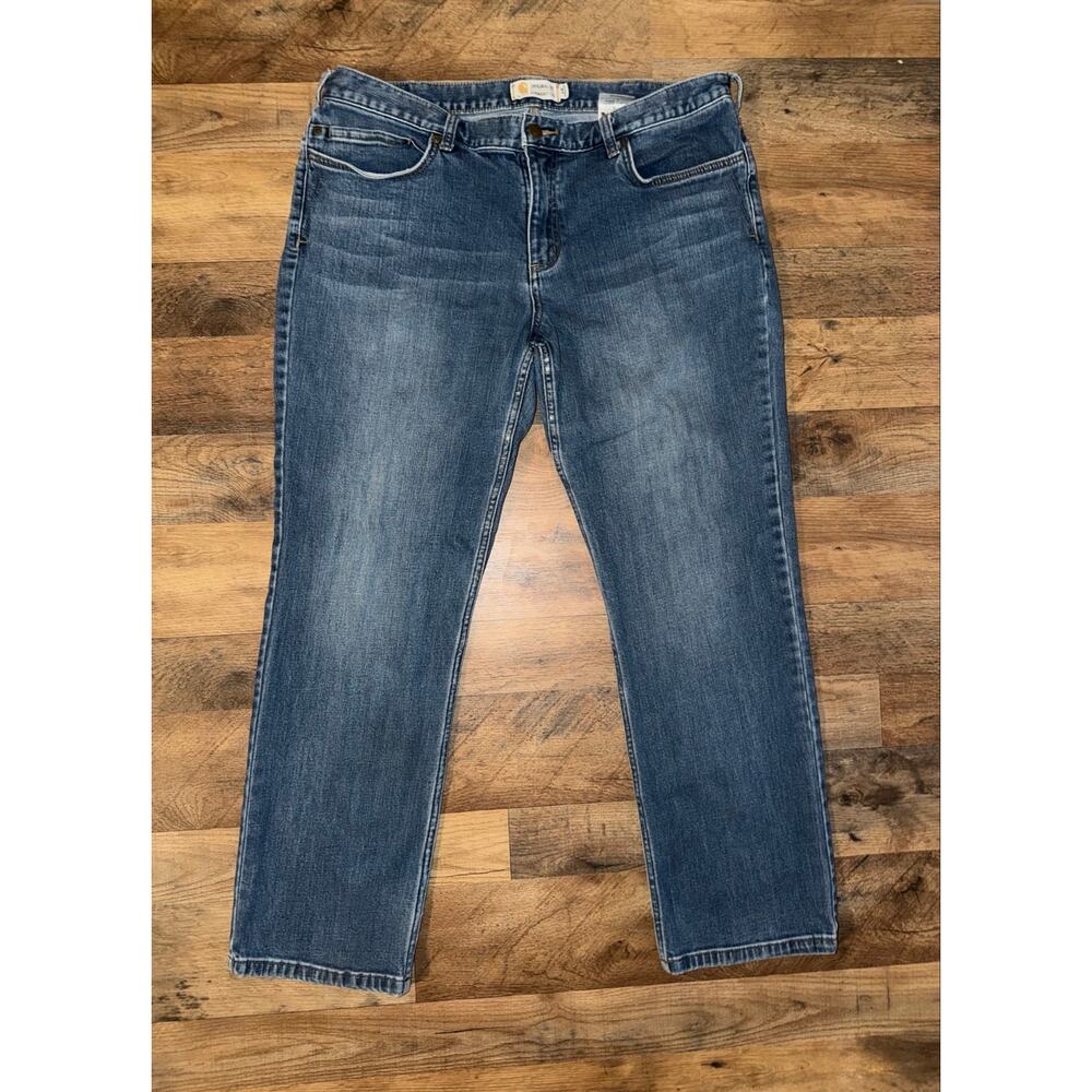 Carhartt women’s original fit straight leg blue jeans